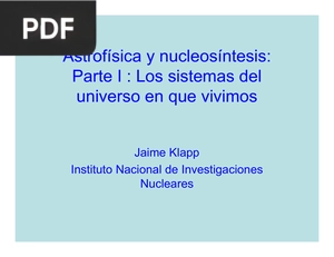 Astrofísica y nucleosíntesis (Presentacion)