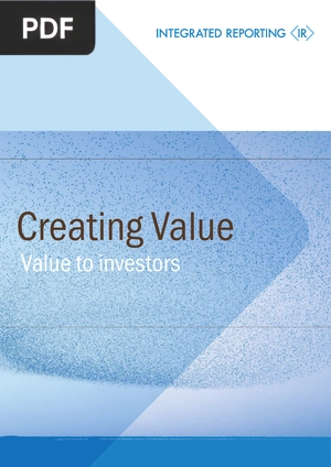 Creating Value. Value to investors