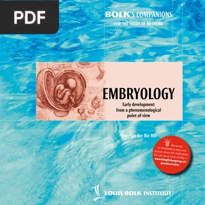 Embryology. Early Development from a Phenomenological Point of view (Inglés)