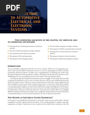 Introduction to automotive electrical and electronic system