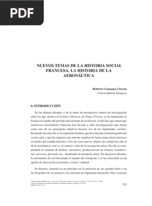 Nuevos temas de la historia social francesa. La historia de la aeronáutica