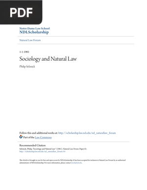 Sociology and Natural Law (Inglés)