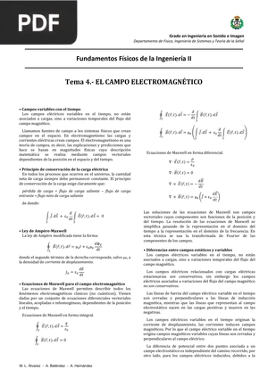 Tema 4. El campo electromagnético (Artículo)