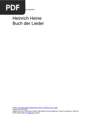 Buch der Lieder (Libro de canciones)