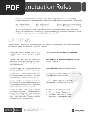 Basic Punctuation Rules (Inglés) (Artículo)