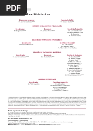 Consenso de endocarditis infecciosa