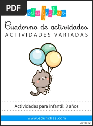 Cuaderno de actividades. Actividades variadas. Actividades para infantil de 3 años.