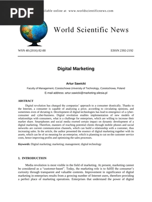 Digital Marketing (Inglés) (Artículo)