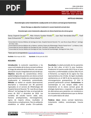 Ozonoterapia como tratamiento coadyuvante en la úlcera corneal grave bacteriana