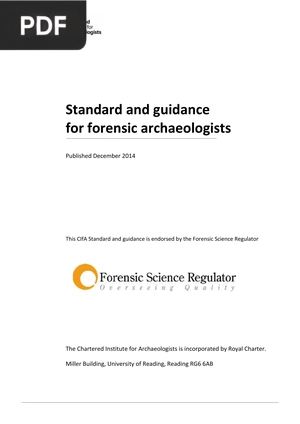 Standard and guidance for forensic archaeologists (Inglés)