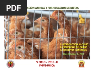 Alimentación animal y formulación de dietas (Presentación)