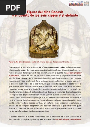 Figura del dios Ganesh y el cuento de los seis ciegos y el elefante  (Articulo)