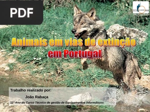 Animais em vias de extinção em Portugal (presentación, portugués)