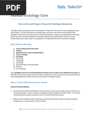 Animal Histology Core (Inglés) (Artículo)