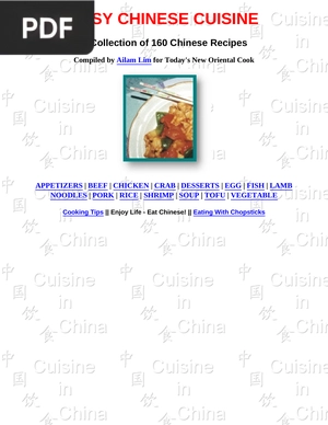 Easy Chinese Cuisine (Inglés)