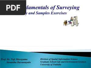 Fundamentals of Surveying. Theory and Samples Exercises(Inglés) (Presentación)