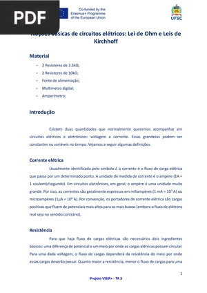 Noções básicas de circuitos elétricos: Lei de Ohm e Leis de Kirchhoff