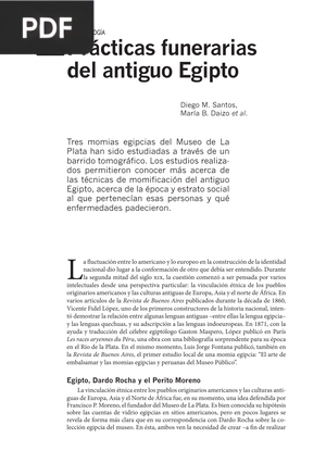 Prácticas funerarias del antiguo Egipto (Articulo)