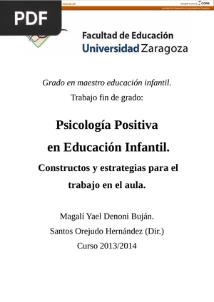 Psicología Positiva en Educación Infantil