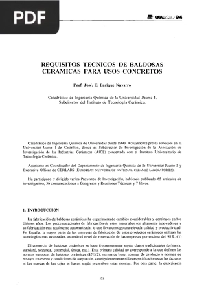 Requisitos técnicos de baldosas cerámicas para usos concretos