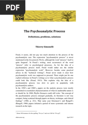 The Psychoanalytic Process  (Inglés)