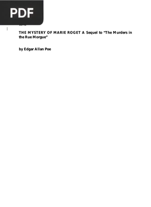 The Mystery of Marie Rogêt