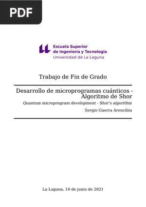 Desarrollo de microprogramas cuánticos - Algoritmo de Shor