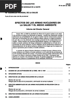 Efectos de las armas nucleares en la salud y el medio ambiente (Articulo)