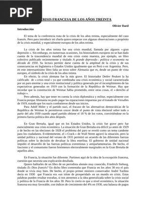 La crisis francesa de los años treinta (Articulo)