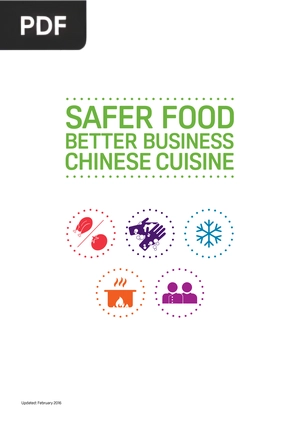 Safer Food Better Business Chinese Cuisine (Inglés)