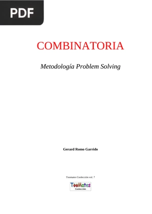 Combinatoria Metodología Problem Solving