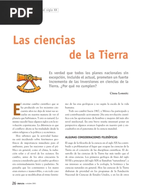 Las ciencias de la Tierra