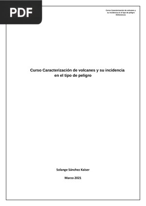 Curso Caracterización de volcanes y su incidencia en el tipo de peligro