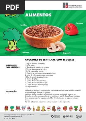 Caçarola de lentilha com legumes (Portugués) (Artículo)