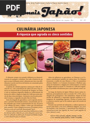 Culinária Japonesa. A riqueza que agrada os cinco sentidos (Portugués) (Artículo)