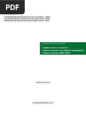 Ensinar a ler e a escrever: saberes inscritos em manuais pedagógicos