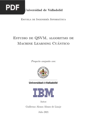 Estudio de QSVM, algoritmo de Machine Learning Cuantico