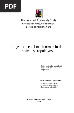 Ingeniería en el mantenimiento de sistemas propulsivos