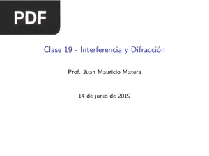 Interferencia y Difracción