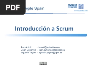 Introducción a Scrum (Presentación)