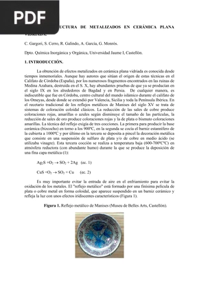 La microestructura de metalizados en la cerámica plana vidriada