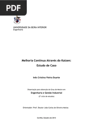 Melhoria Contínua Através do Kaizen: Estudo de Caso (Portugués)