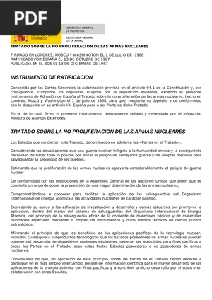 Tratado sobre la no proliferación de las armas nucleares (Articulo)