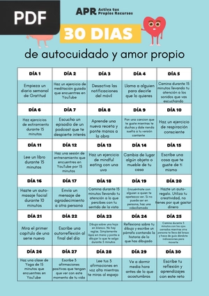 30 días de autocuidado y amor propio