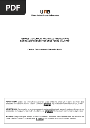 Respuestas comportamentales y fisiológicas en situaciones de estrés en el perro y el gato