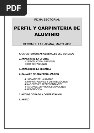 Perfil y carpintería de aluminio