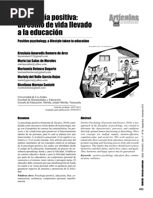 Psicología positiva un estilo de vida llevado a la educación