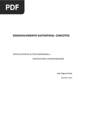 Desenvolvimento sustentável: conceitos (portugués)