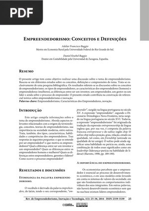 Empreendedorismo: Conceitos e definições (Portugués)