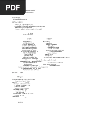 Filosofando, Introdução à filosofia (Portugués)